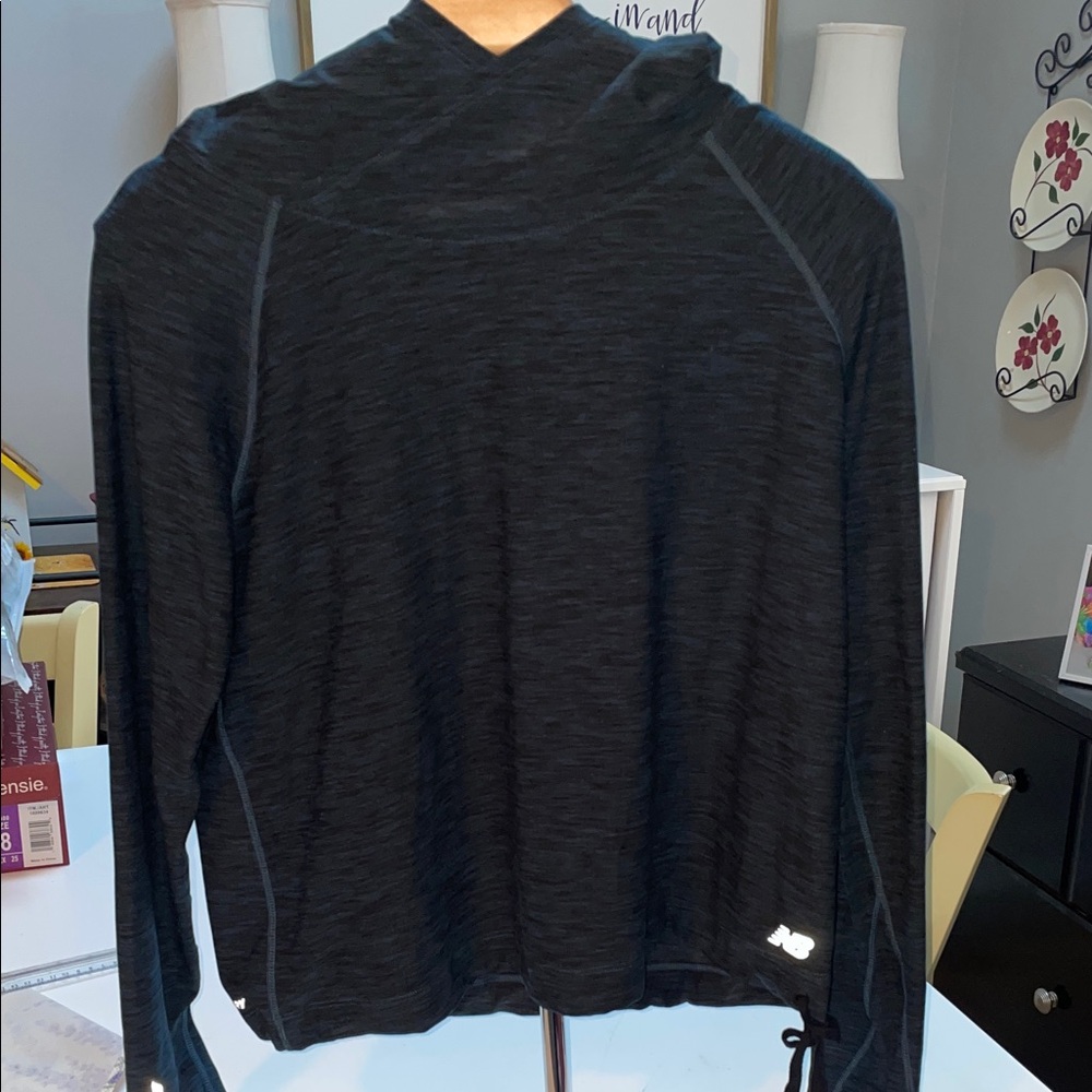 Summer Sale Markdown New Balance Dark Blue/Black Hoodie Lgth 21”, Pit 2 Pit 18”.